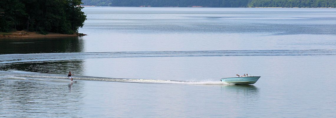 Skiing on the Lake